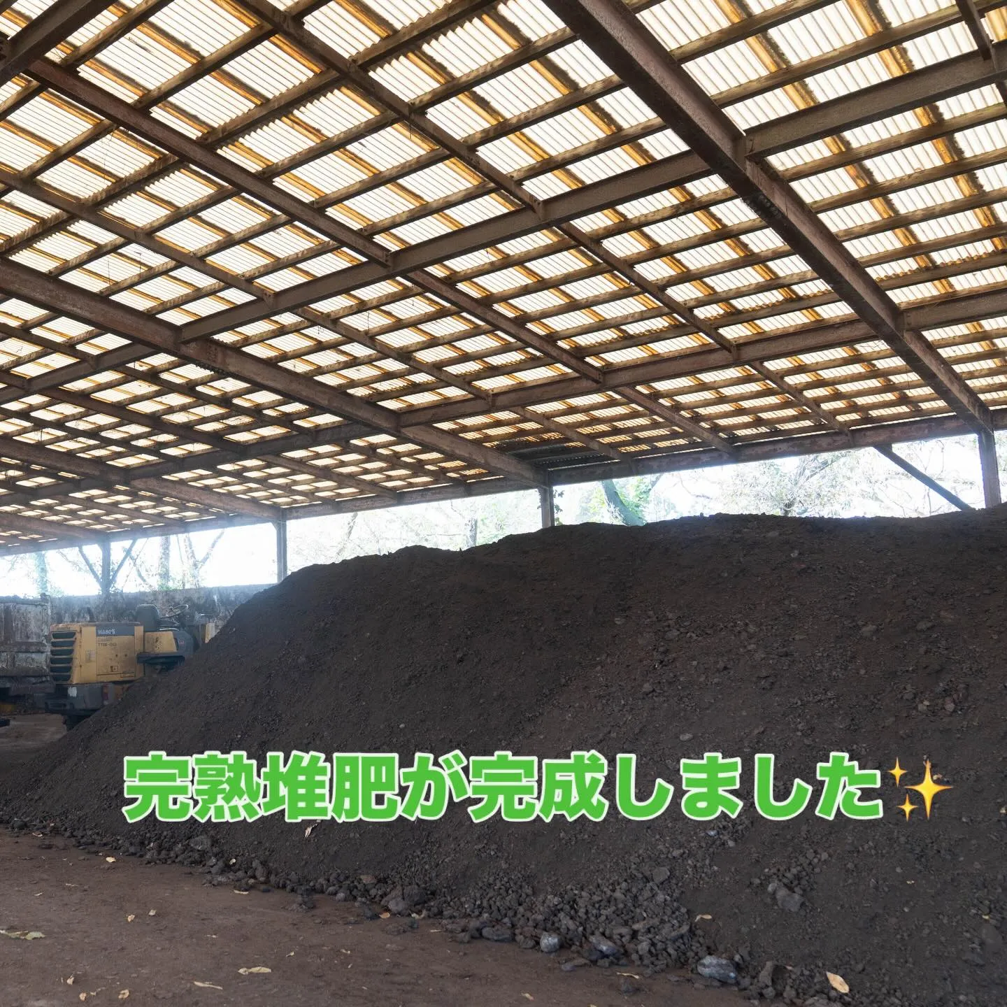 お知らせです！農場で大活躍の健康な牛たちから集めた新鮮な牛糞...